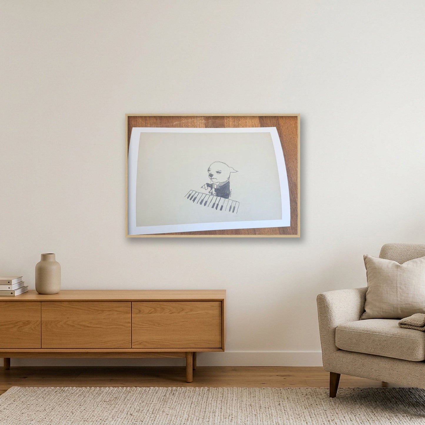 image1 — 100×70cm, 39×28" Oak Frame