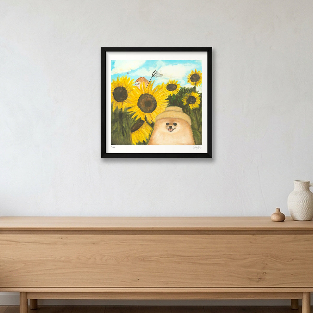 Vincent Van Pom — 40×40cm, 16×16" Black Frame