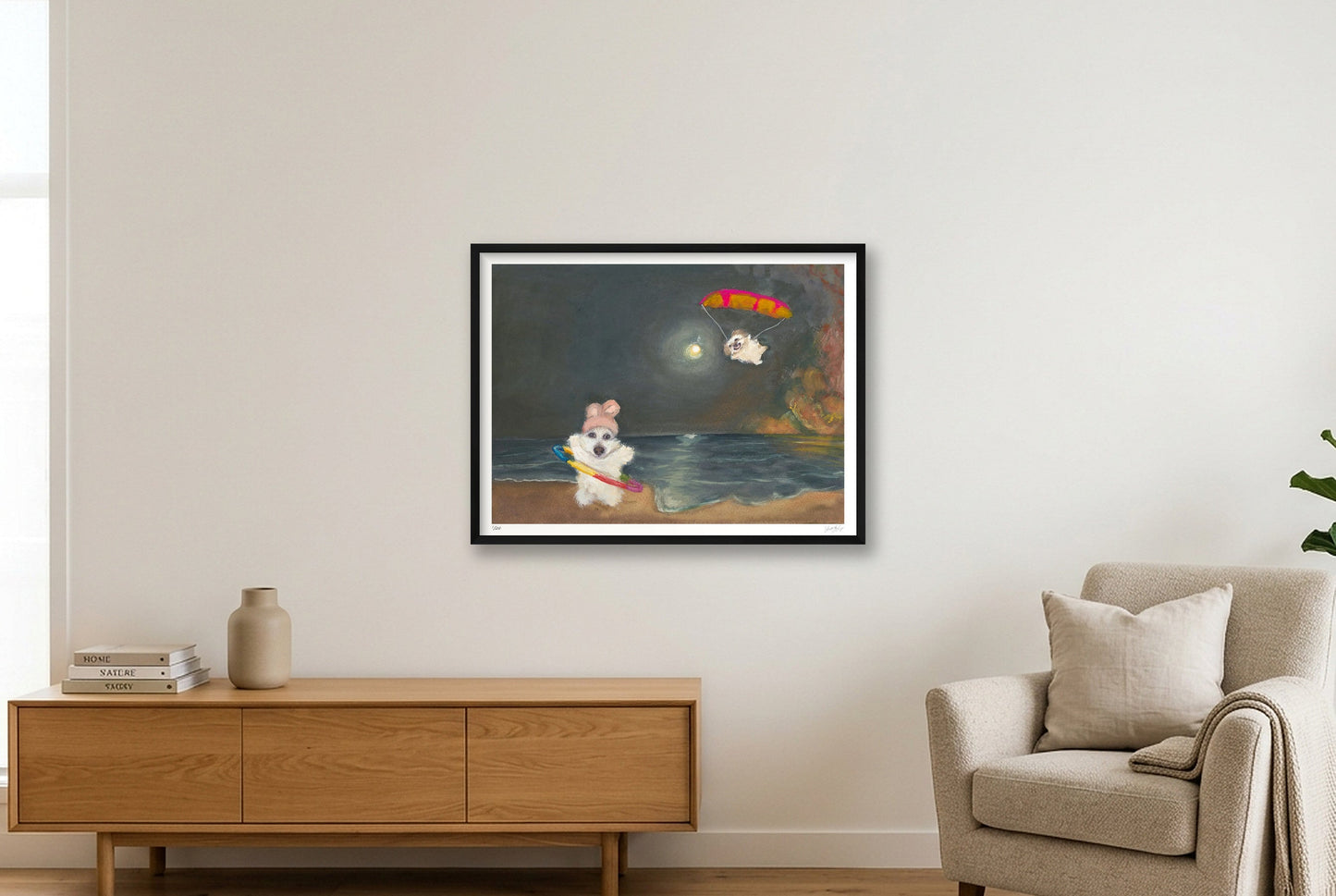 Currently I am focusing on my ab routine  — 80×60cm, 31×24" Black Frame