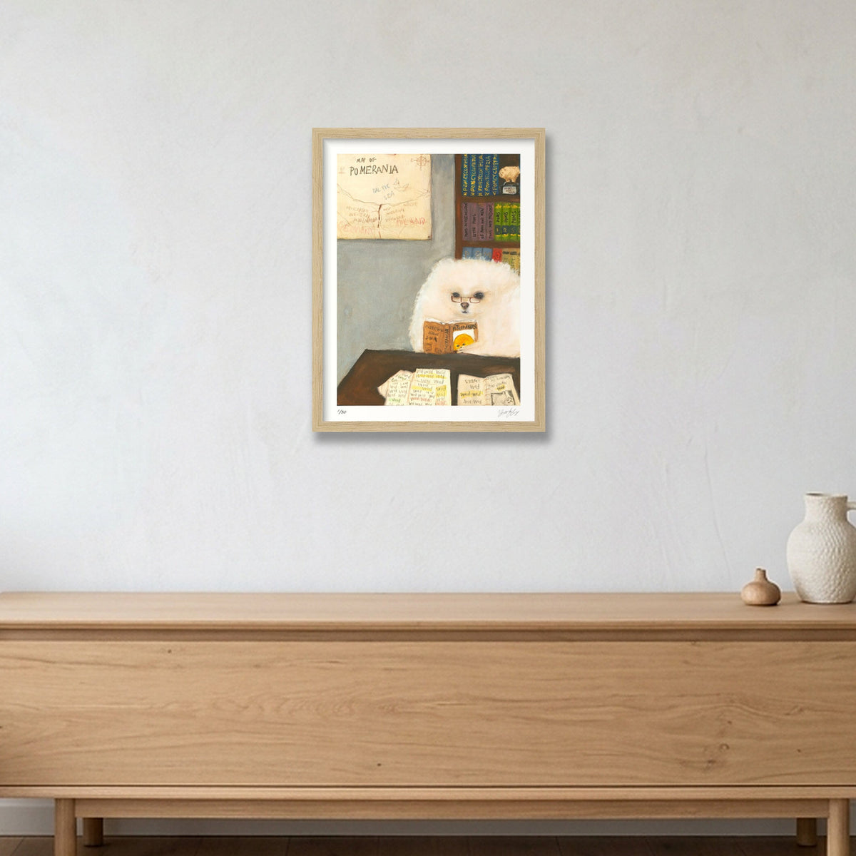 The Pomtellectual — 30×40cm, 12×16" Oak Frame