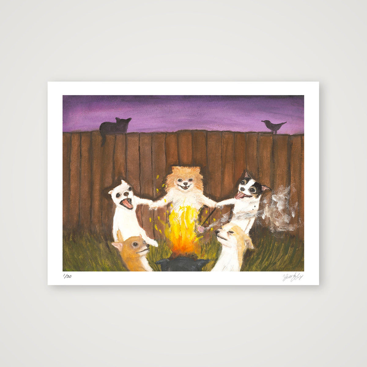 Summer Bonfires — 40×30cm, 16×12" Print only
