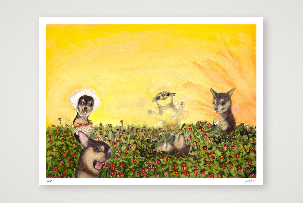 Astral projecting in strawberry fields  — 80×60cm, 31×24" Print only