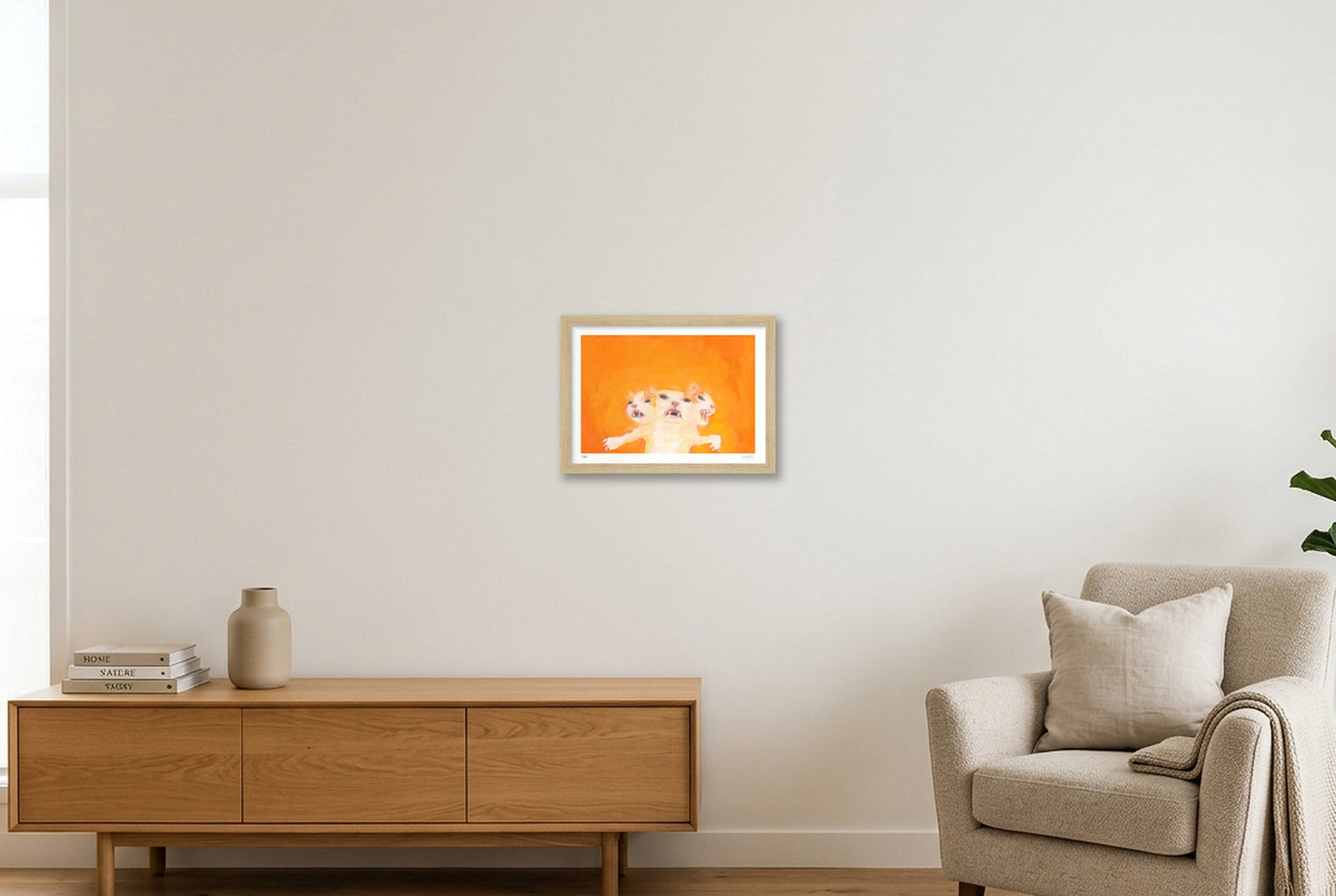 Sudden change of plan (The Feeling) — A4 (30×21cm, 12×8") Oak Frame