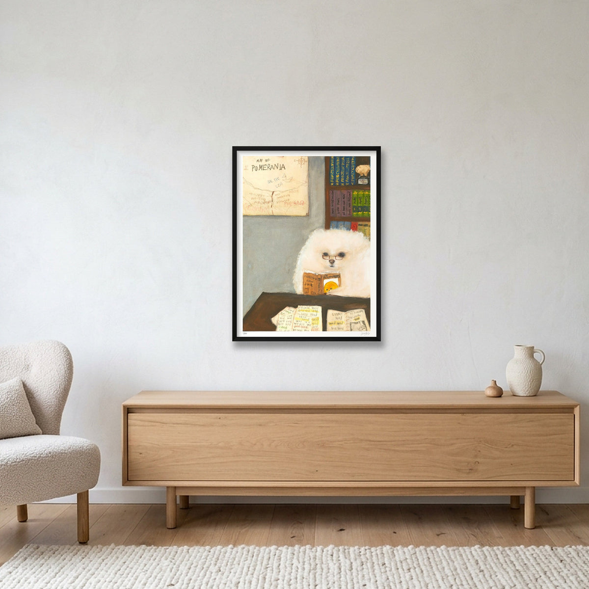 The Pomtellectual — 60×80cm, 24×31" Black Frame
