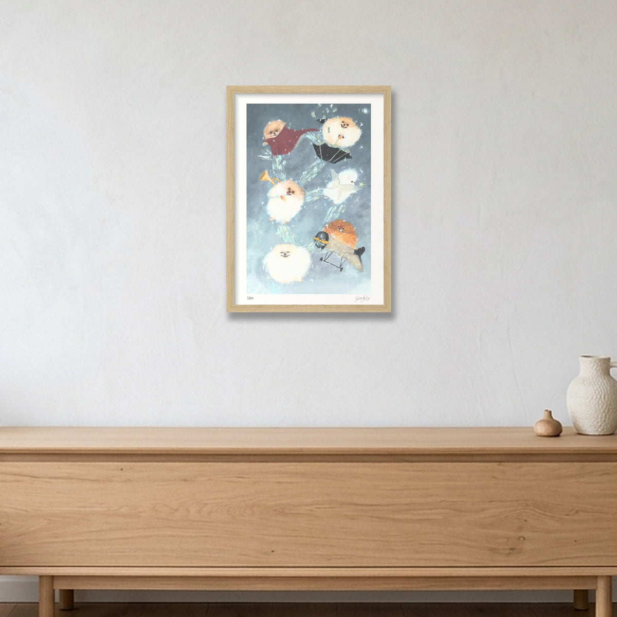 Flight of ideas — A3 (30×42cm, 12×17") Oak Frame