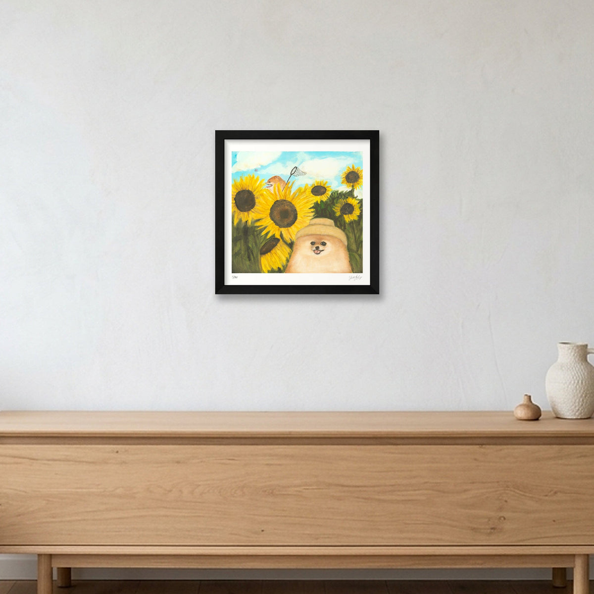 Vincent Van Pom — 30×30cm, 12×12" Black Frame