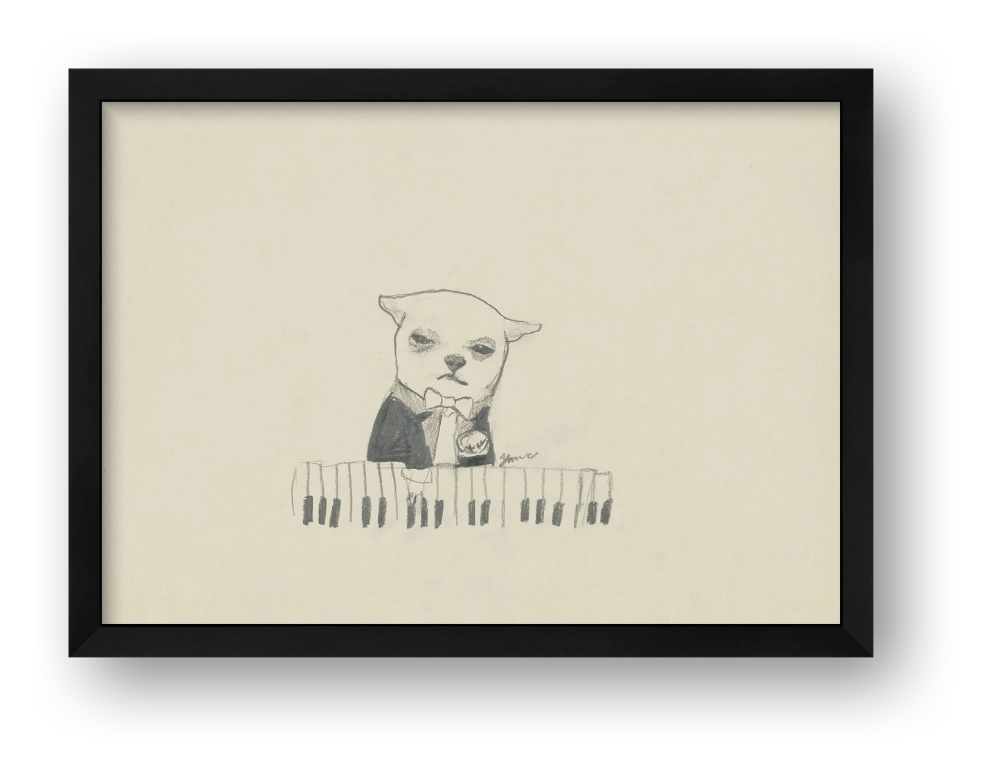 First Note — framed