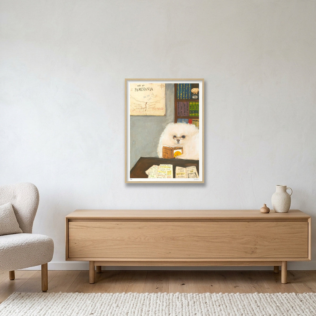 The Pomtellectual — 60×80cm, 24×31" Oak Frame