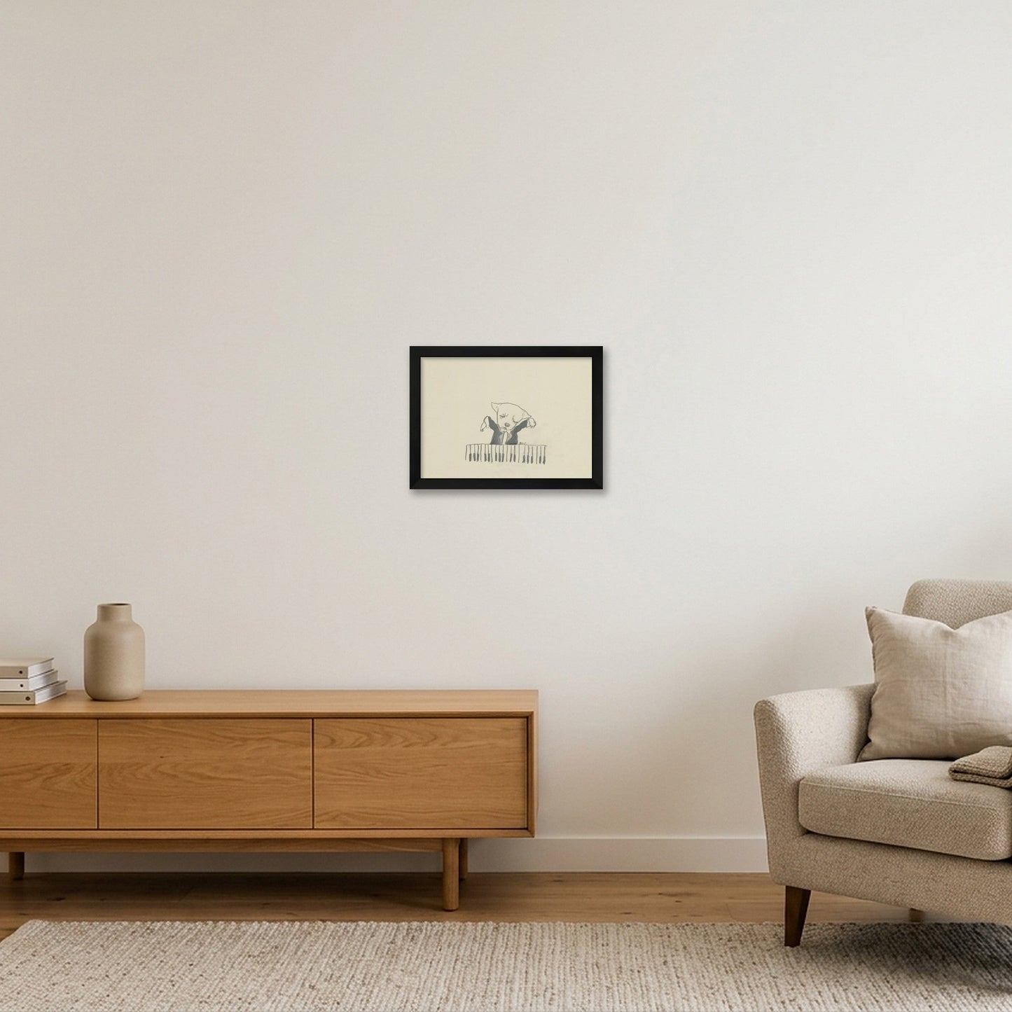 Roll over Beethoven — A4 (30×21cm, 12×8") Black Frame